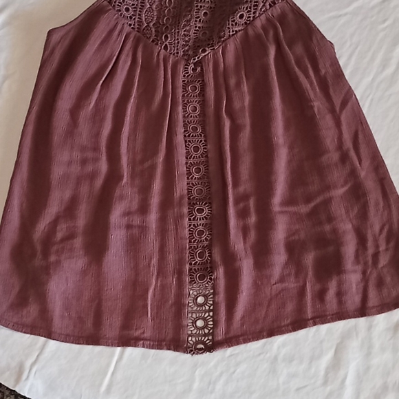 Charlotte Russe Small Spaghetti Strap Blouse. Dark Rose. - Picture 3 of 13